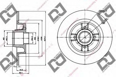 DJ PARTS bd1324 -  Тормозной диск